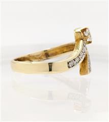 Lady's Diamond Fashion Ring 9 Diamonds .28 Carat T.W. 14K Yellow Gold 3.71g